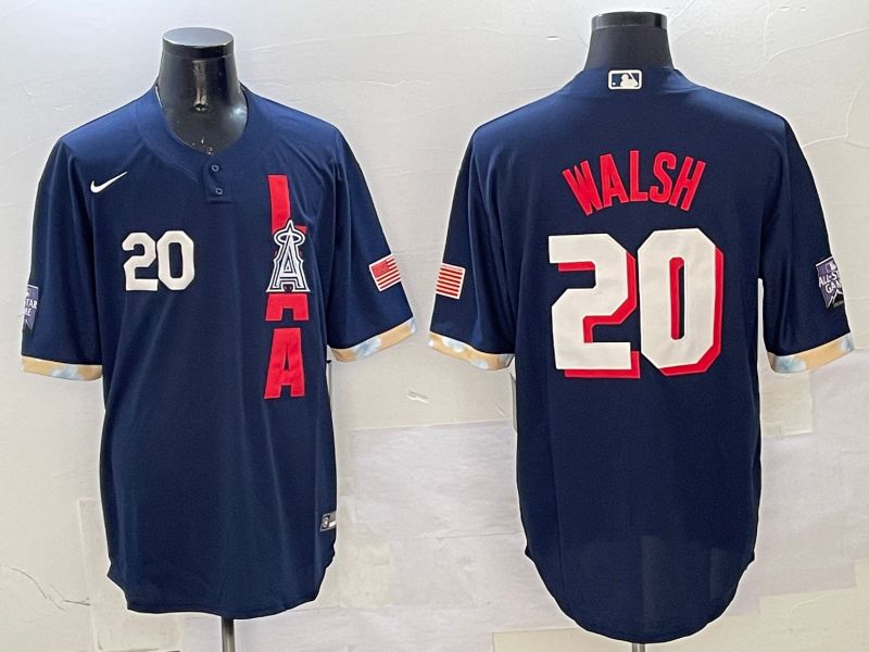 Men Los Angeles Angels #20 Walsh Drak Blue All star Game 2025 Nike MLB Jersey style 1->los angeles angels->MLB Jersey